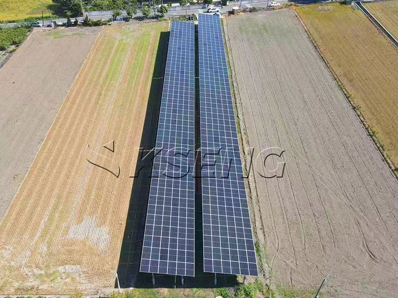 Structure de montage solaire au sol en acier au carbone par Kseng-Energy