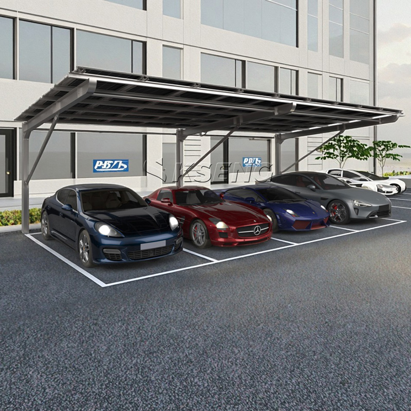 Parc-logistique-industriel-abri-solaire-&agrave; une rang&eacute;e-syst&egrave;me-PV &eacute;volutif