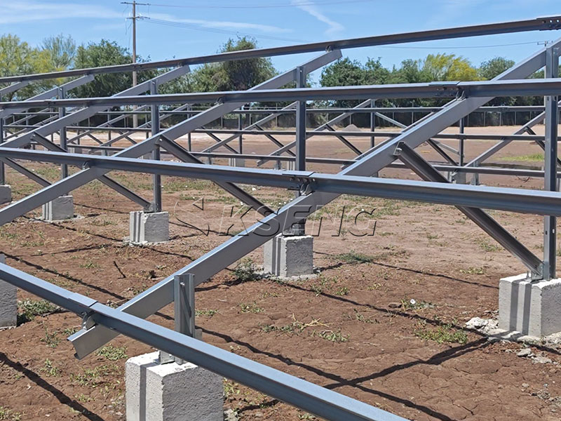 Kseng-ZAM-carbone-acier-solaire-syst&egrave;me-de-montage-au-sol-fondation-en b&eacute;ton-support-PV