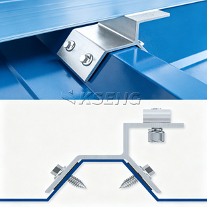 Pince solaire de toit en m&eacute;tal trap&eacute;zo&iuml;dal pour syst&egrave;me de montage PV